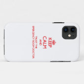 Bewaar de calm en vertrouw op de Noodtoestand Doct Case-Mate iPhone Case (Achterkant (horizontaal))