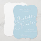 Bewaar de data, huwelijksuitnodigingen, bestemming kaart (Voorkant / Achterkant)