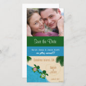 Bewaar de Date Beach Honu (Turtle) Fotokaart Save The Date (Voorkant / Achterkant)