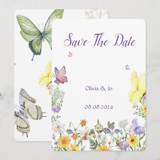 BEWAAR DE DATE KAART PERFECT VOOR BRUILOFTEN (Voorkant / Achterkant)