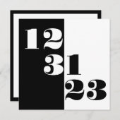 Bewaar de datum 123123 Oudejaarsavond 23 Bruiloft Save The Date (Voorkant / Achterkant)