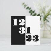 Bewaar de datum 123123 Oudejaarsavond 23 Bruiloft Save The Date (Staand voorkant)