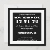 Bewaar de datum 123123 Oudejaarsavond 23 Bruiloft Save The Date (Achterkant)