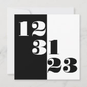 Bewaar de datum 123123 Oudejaarsavond 23 Bruiloft Save The Date (Voorkant)