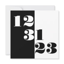 Bewaar de datum 123123 Oudejaarsavond 23 Bruiloft