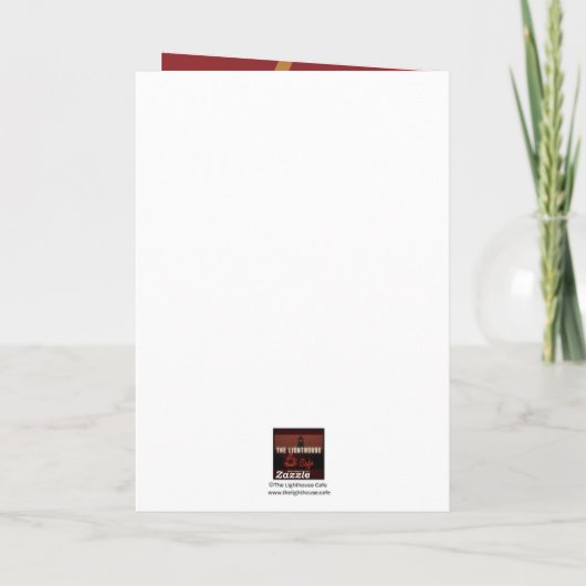 Bewaar de datum (1 Johannes 4:19 NKJV) Rood/Rust/G Kaart (Achterkant)