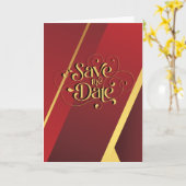 Bewaar de datum (1 Johannes 4:19 NKJV) Rood/Rust/G Kaart (Gele Bloem)