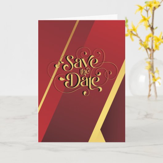 Bewaar de datum (1 Johannes 4:19 NKJV) Rood/Rust/G Kaart (Gele Bloem)