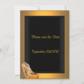Bewaar de datum 21e verjaardagsfeest Goud Oranje Save The Date (Achterkant)