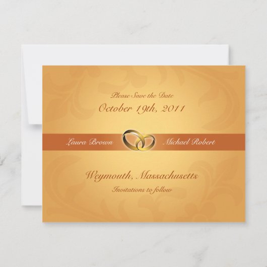 Bewaar de datum 2-zijdige aankondiging (Achterkant)