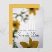 Bewaar de datum 35e verjaardag Spring Flowers Aankondigingskaart (Voorkant / Achterkant)