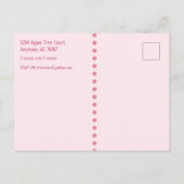 Bewaar de datum 4e verjaardag voor een meisje aankondigingskaart (Achterkant)