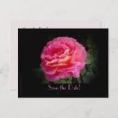 Bewaar de datum 50e Jubileum Party Pink Rose Aankondigingskaart (Voorkant / Achterkant)