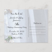 Bewaar de datum 5e bruiloft Jubileum Aankondiging (Achterkant)