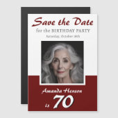 Bewaar de datum 70e verjaardag fotomagneet (Voorkant / Achterkant)