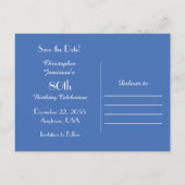 Bewaar de datum 80e verjaardag aankondiging briefkaart (Achterkant)