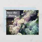 Bewaar de datum 90ste verjaardagsfeest, Floral Bri Aankondigingskaart (Voorkant / Achterkant)