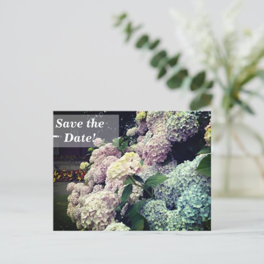 Bewaar de datum 90ste verjaardagsfeest, Floral Bri Aankondigingskaart (Staand voorkant)