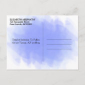 Bewaar de datum aangepaste foto eenvoudige trouwer aankondigingskaart (Achterkant)