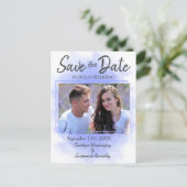 Bewaar de datum aangepaste foto eenvoudige trouwer aankondigingskaart (Staand voorkant)