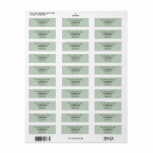 Bewaar de datum aangepaste naam retouradres etiket (Full Sheet)