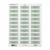Bewaar de datum aangepaste naam retouradres etiket (Full Sheet)