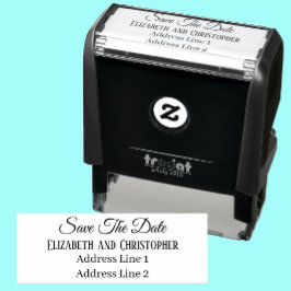 Bewaar de datum aangepaste naam retouradres zelfinktende stempel