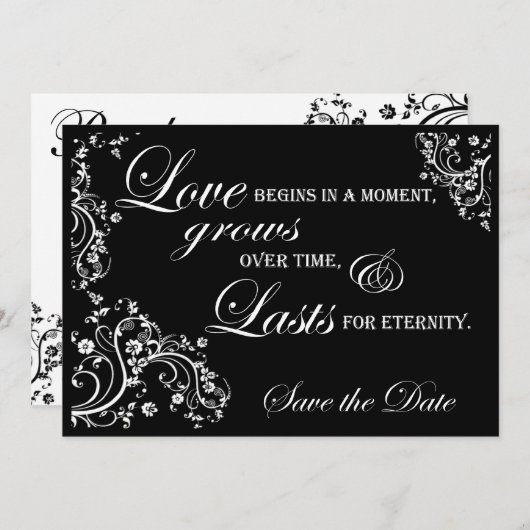 Bewaar de datum aankondiging (Voorkant / Achterkant)