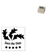 Bewaar de datum Abstracte bladeren Rubberstempel (Gestempeld)