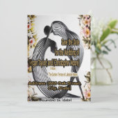 bewaar de datum abstracte kunst uitnodigingskaart kaart (Staand voorkant)