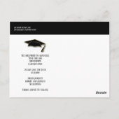 Bewaar de datum Afstuderen Modern Black Gold Briefkaart (Achterkant)