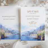 Bewaar de datum Amalfi Coast Italië Bestemming Kaart