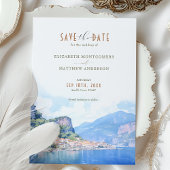 Bewaar de datum Amalfi Coast Italië Bestemming Kaart