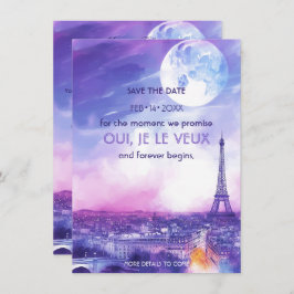 Bewaar de DATUM Amour Éternel à la Parisienne Save The Date