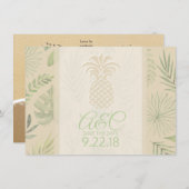 Bewaar de datum  Ananas Save The Date (Voorkant / Achterkant)