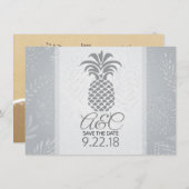 Bewaar de datum  Ananas Save The Date (Voorkant / Achterkant)