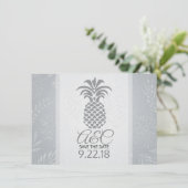 Bewaar de datum  Ananas Save The Date (Staand voorkant)