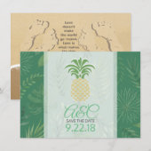 Bewaar de datum Ananas Save The Date (Voorkant / Achterkant)