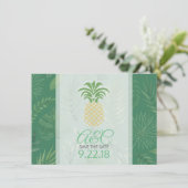 Bewaar de datum Ananas Save The Date (Staand voorkant)