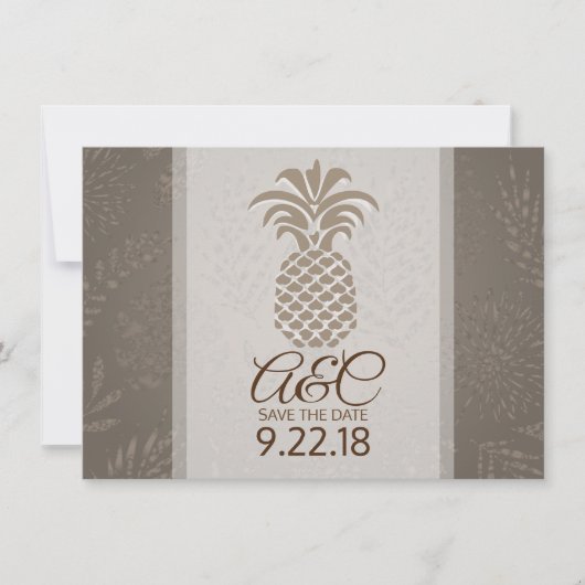 Bewaar de datum  Ananas Save The Date (Voorkant)