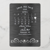 Bewaar de datum april 2026 Trouwdag Folie Uitnodiging (Voorkant)