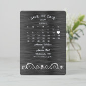 Bewaar de datum april 2026 Trouwdag Folie Uitnodiging (Staand Voorkant)