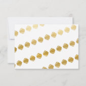 Bewaar de datum Art Deco Wedding Party Gold Invite Save The Date (Achterkant)