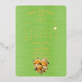 Bewaar de datum augustus 2026 bruiloft folie uitnodiging (Voorkant)