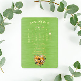 Bewaar de datum augustus 2026 bruiloft folie uitnodiging