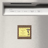 Bewaar de datum Baby shower Giraffes & Dierenprint Magneet (Insitu (Vaatwasser))