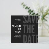 Bewaar de datum Bachelor Party Invitation Minimali Save The Date (Staand voorkant)
