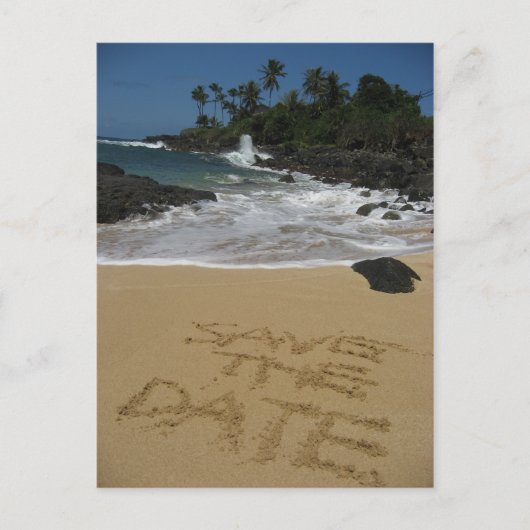 Bewaar de datum - Beach Aankondigingskaart (Voorkant)