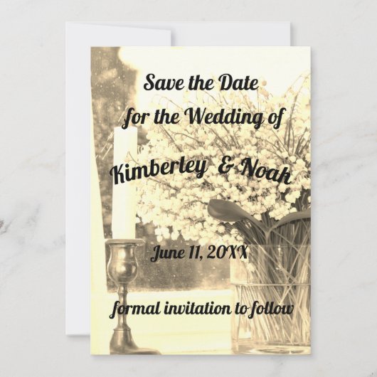 Bewaar de datum bedankkaart (Voorkant)