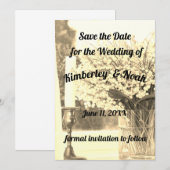 Bewaar de datum bedankkaart (Voorkant / Achterkant)